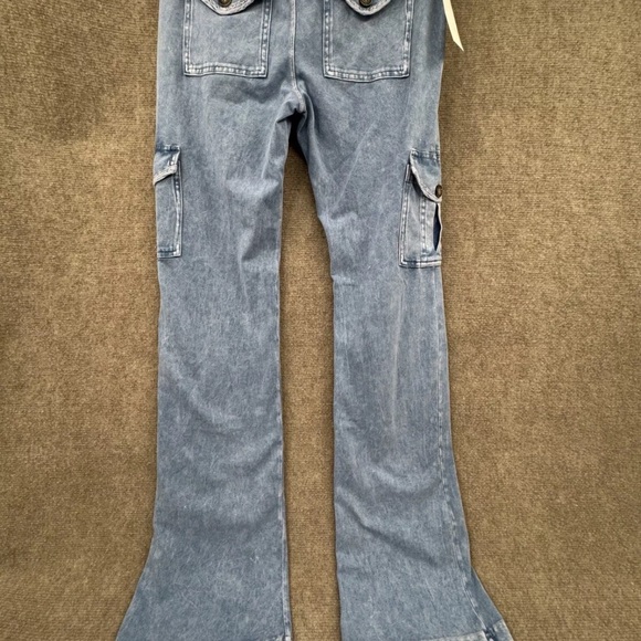 Hard Tail Forever 6 Pocket Cargo Bootleg Flare Pants size L - Picture 6 of 15